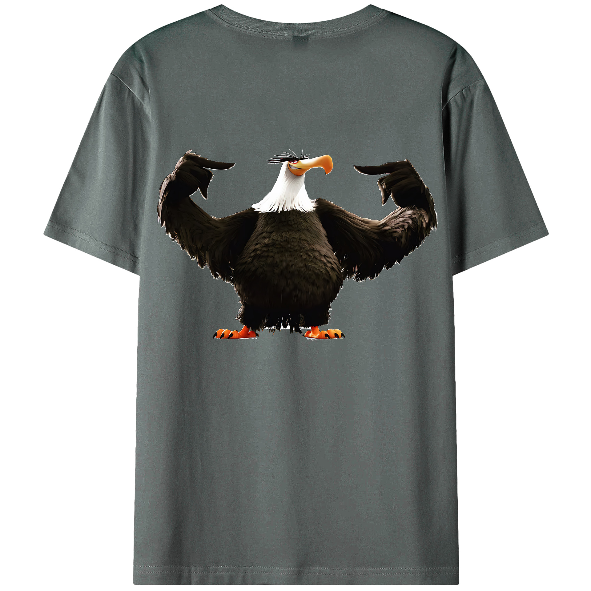 （画像用） Angry Birds アングリーバード 綿100％ メンズ半袖Tシャツ（バックプリント） 通気性